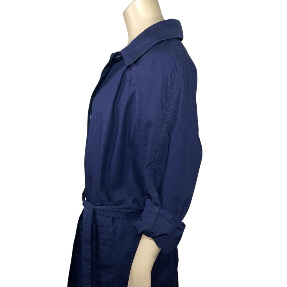 Gap oversized MAC coat lightweight trench  Navy sz L - Picture 5 of 11